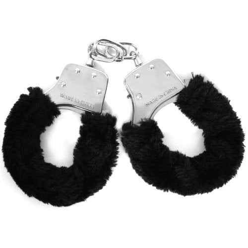 Sex & Mischief Black Furry Handcuffs